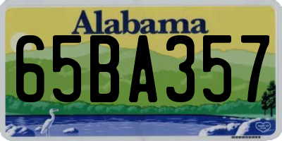 AL license plate 65BA357