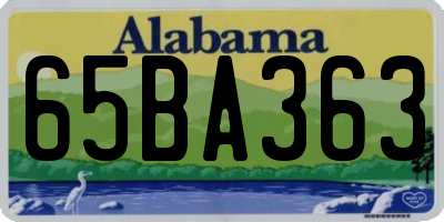 AL license plate 65BA363