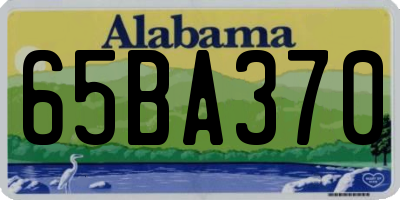 AL license plate 65BA370
