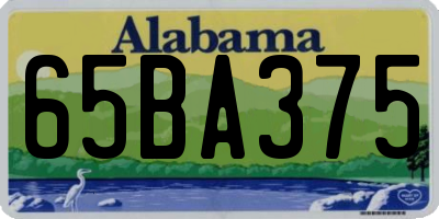 AL license plate 65BA375