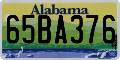 AL license plate 65BA376