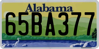 AL license plate 65BA377
