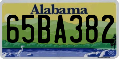 AL license plate 65BA382