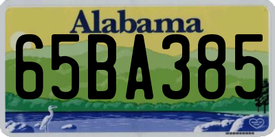 AL license plate 65BA385