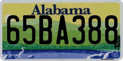AL license plate 65BA388