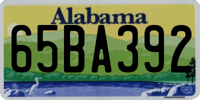 AL license plate 65BA392