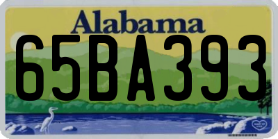 AL license plate 65BA393