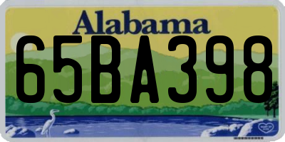 AL license plate 65BA398