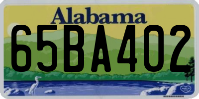 AL license plate 65BA402