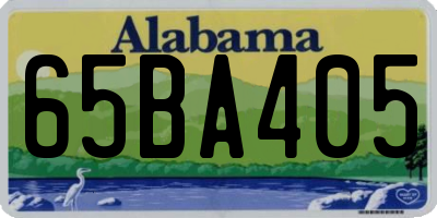AL license plate 65BA405
