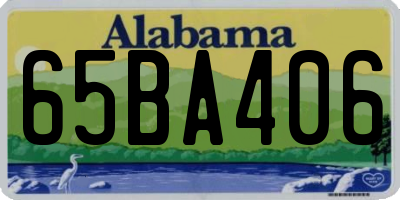 AL license plate 65BA406