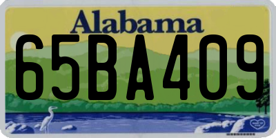 AL license plate 65BA409