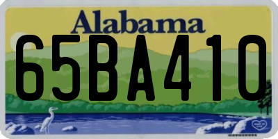 AL license plate 65BA410