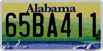 AL license plate 65BA411