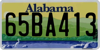 AL license plate 65BA413