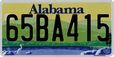 AL license plate 65BA415