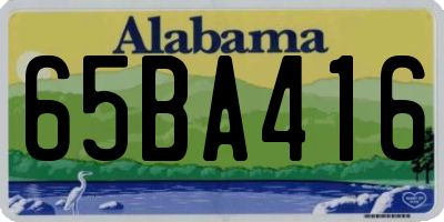 AL license plate 65BA416