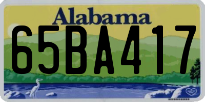 AL license plate 65BA417