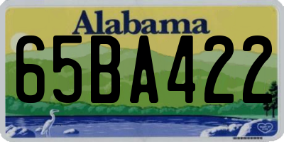 AL license plate 65BA422