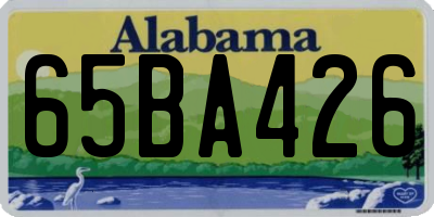 AL license plate 65BA426