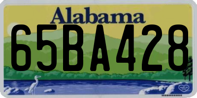 AL license plate 65BA428