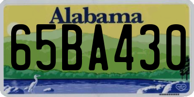 AL license plate 65BA430