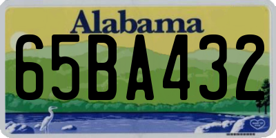 AL license plate 65BA432
