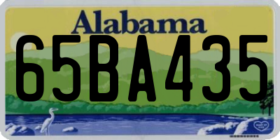 AL license plate 65BA435
