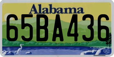 AL license plate 65BA436