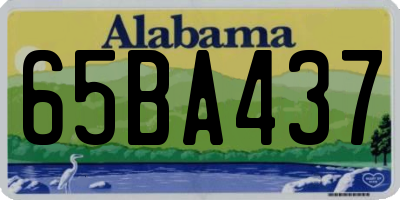 AL license plate 65BA437