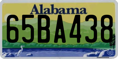 AL license plate 65BA438