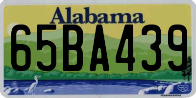 AL license plate 65BA439