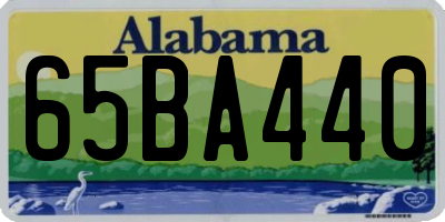 AL license plate 65BA440