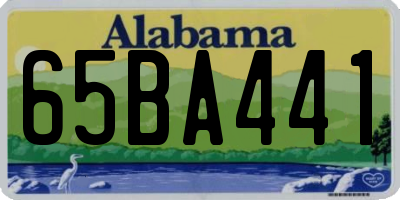 AL license plate 65BA441