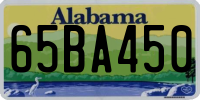 AL license plate 65BA450