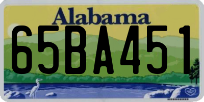 AL license plate 65BA451