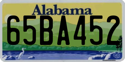 AL license plate 65BA452
