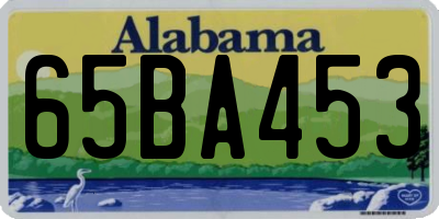 AL license plate 65BA453
