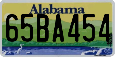 AL license plate 65BA454