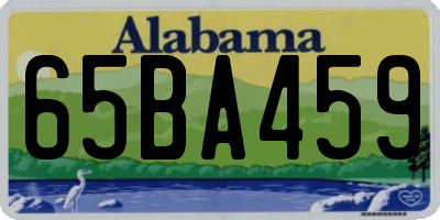 AL license plate 65BA459