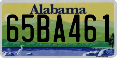 AL license plate 65BA461