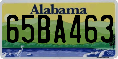 AL license plate 65BA463