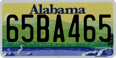 AL license plate 65BA465