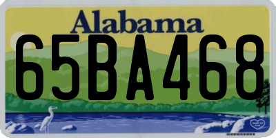 AL license plate 65BA468