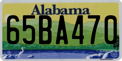 AL license plate 65BA470
