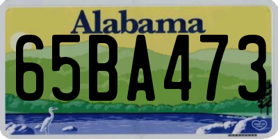 AL license plate 65BA473