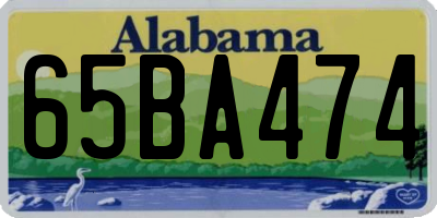 AL license plate 65BA474