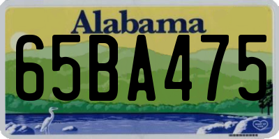 AL license plate 65BA475