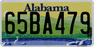 AL license plate 65BA479