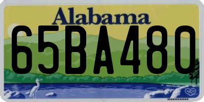 AL license plate 65BA480